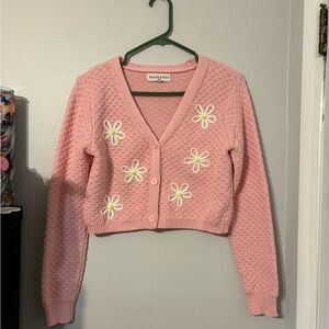 Wild Fable Pink Floral Cardigan